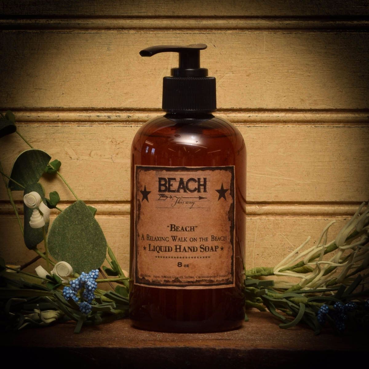 Beach Liquid Hand Soap Herbal Star Candles