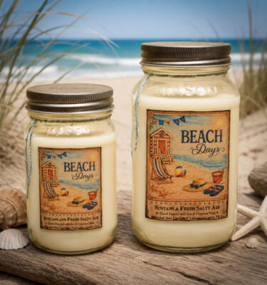 Beach inspired candle collection hand poured in Lancaster County PA