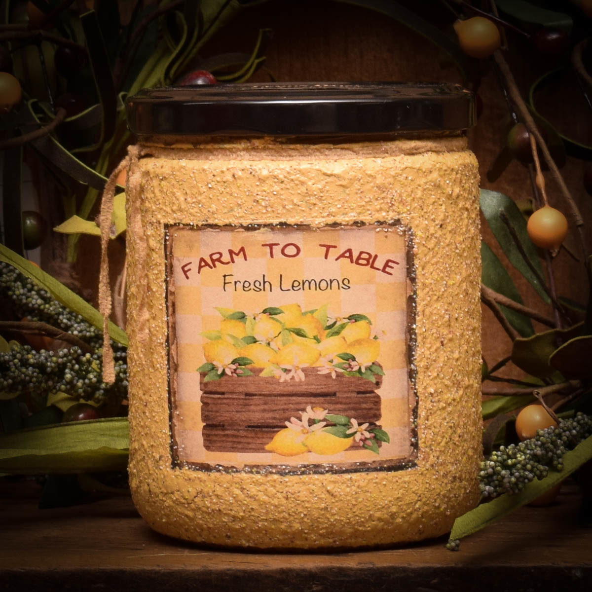 16 oz Lemon Daisy Jar Candle