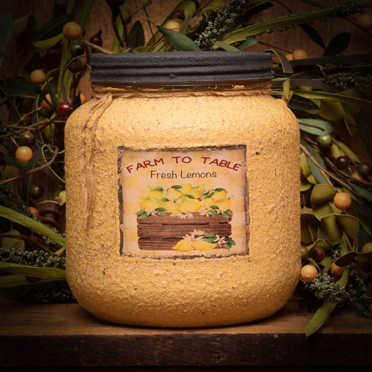 Lemon Daisy Half Gallon Jar Candle