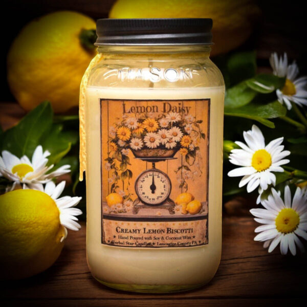 Lemon Daisy Mason Jar Candle - 24 oz