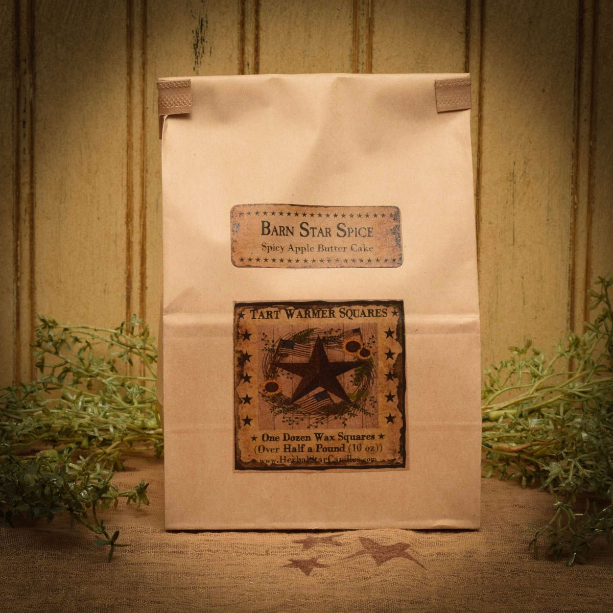 Barn Star Spice Bag Of 12 Tarts Herbal Star Candles