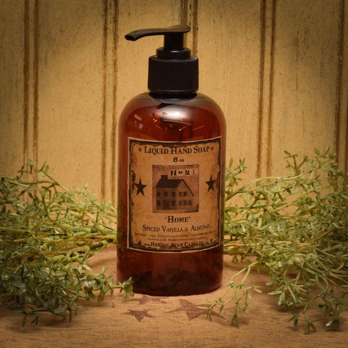Home Liquid Hand Soap8 oz Herbal Star Candles