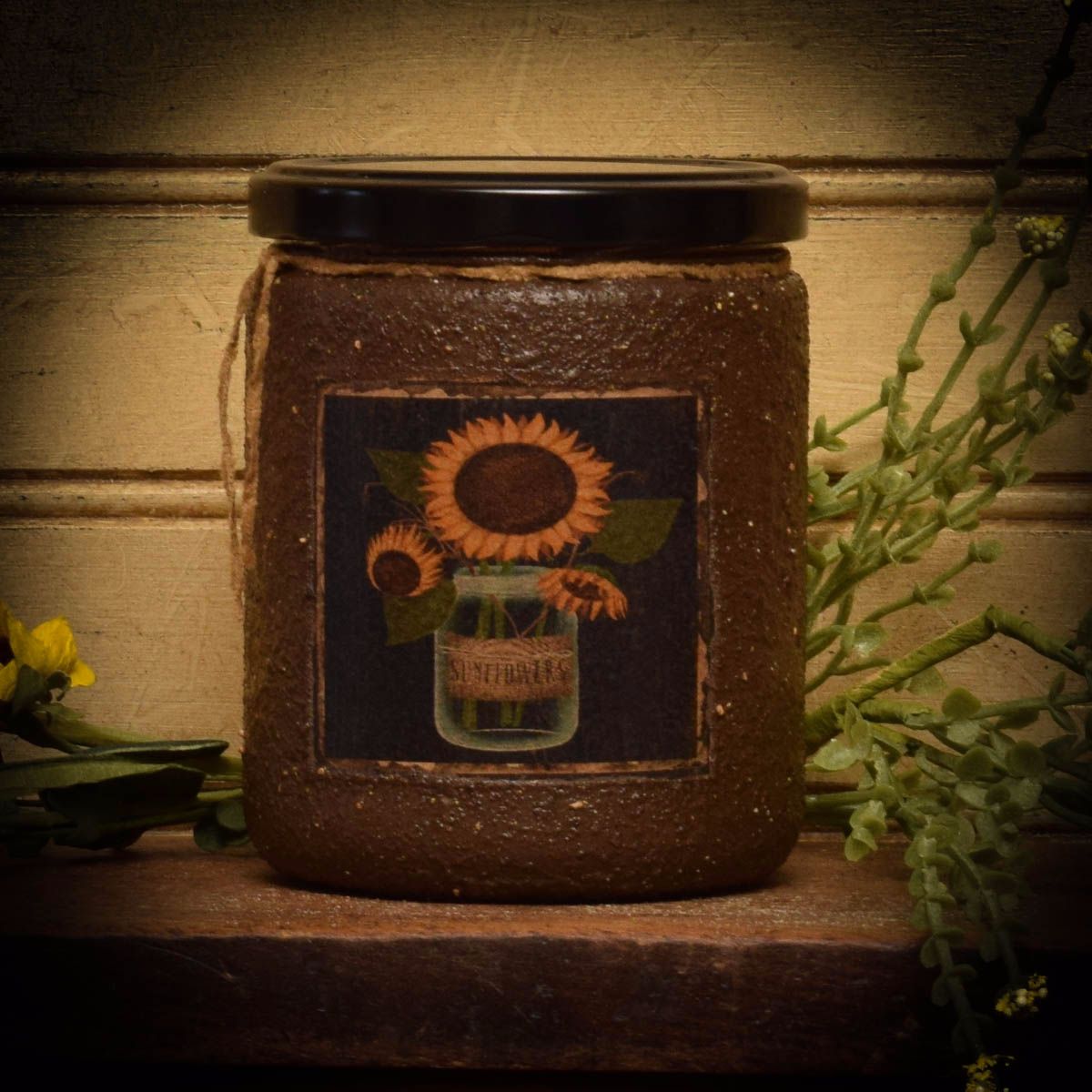 Sunflower Citrus 16 oz Jar Candle Herbal Star Candles