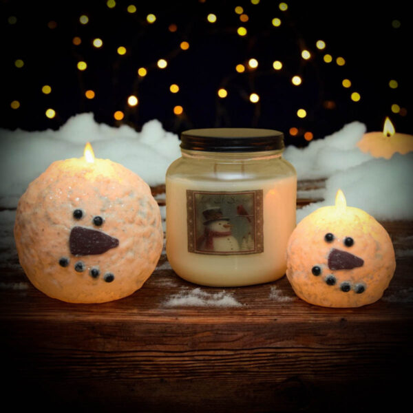 Flameless Frosty Snowball Candle-Small 4 in - Image 5