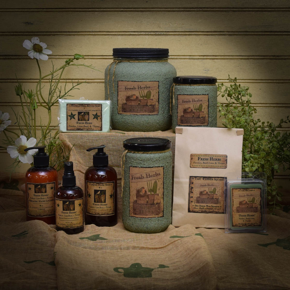 Fresh Herbs Jar Candle 64 oz Herbal Star Candles