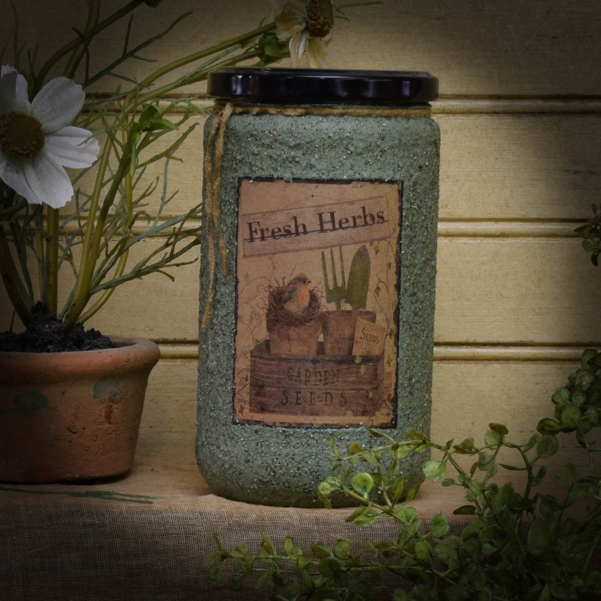 Fresh Herbs Jar Candle 24 oz Herbal Star Candles