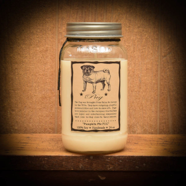 Pumpkin Pie Pug Jar Candle