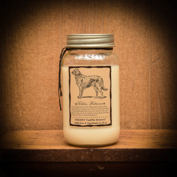 Golden Vanilla Retriever soy jar candle