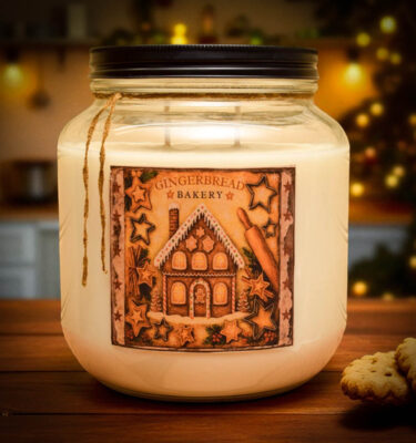 Homemade Gingerbread Candle – 64 oz Half Gallon Jar