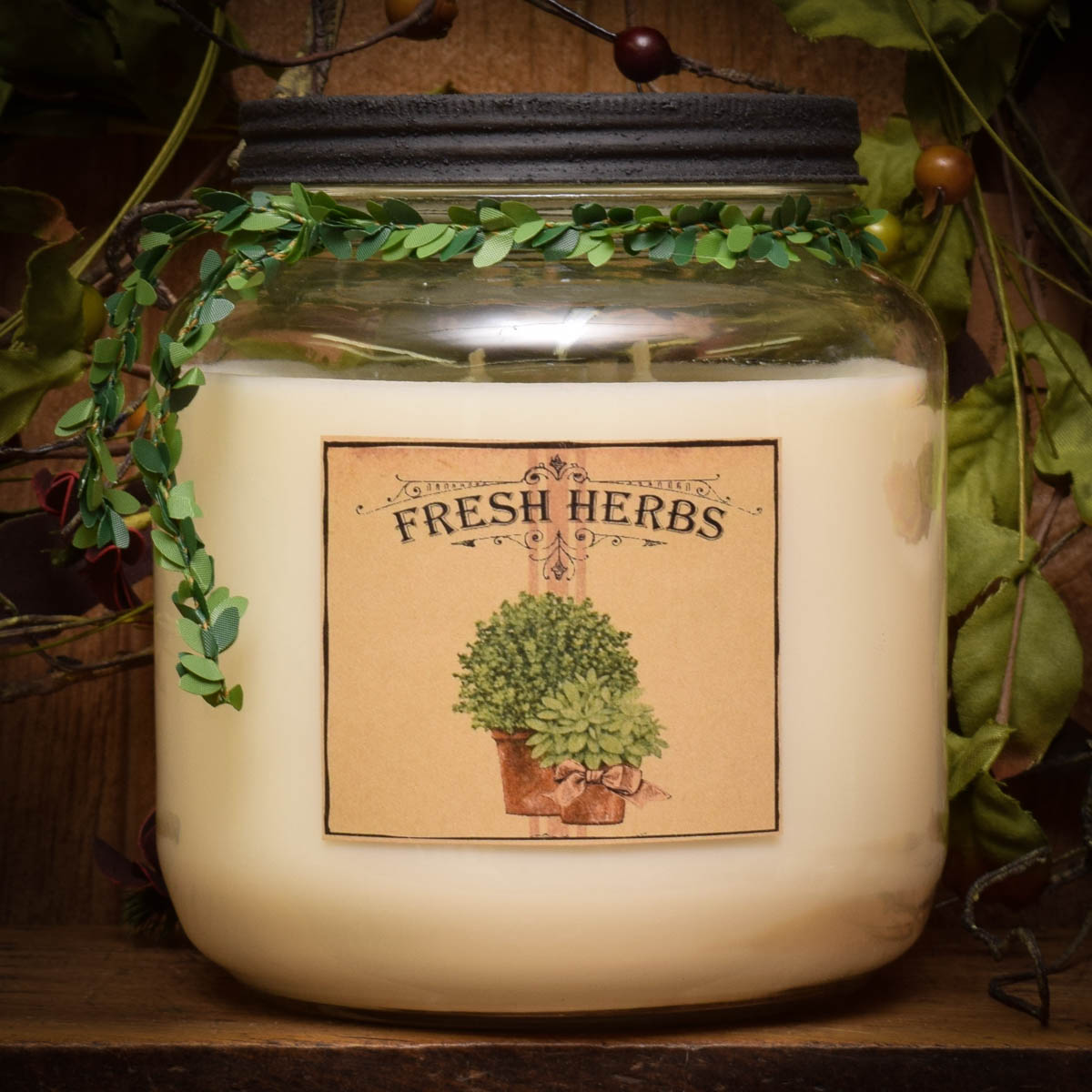 Fresh Herbs Jar Candle 64 oz Herbal Star Candles