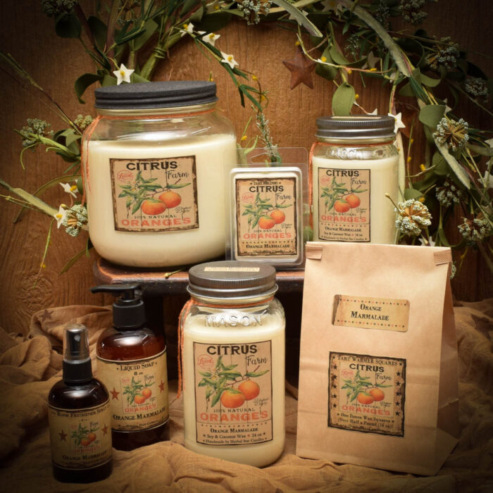 Orange Marmalade Scent Collection Herbal Star Candles
