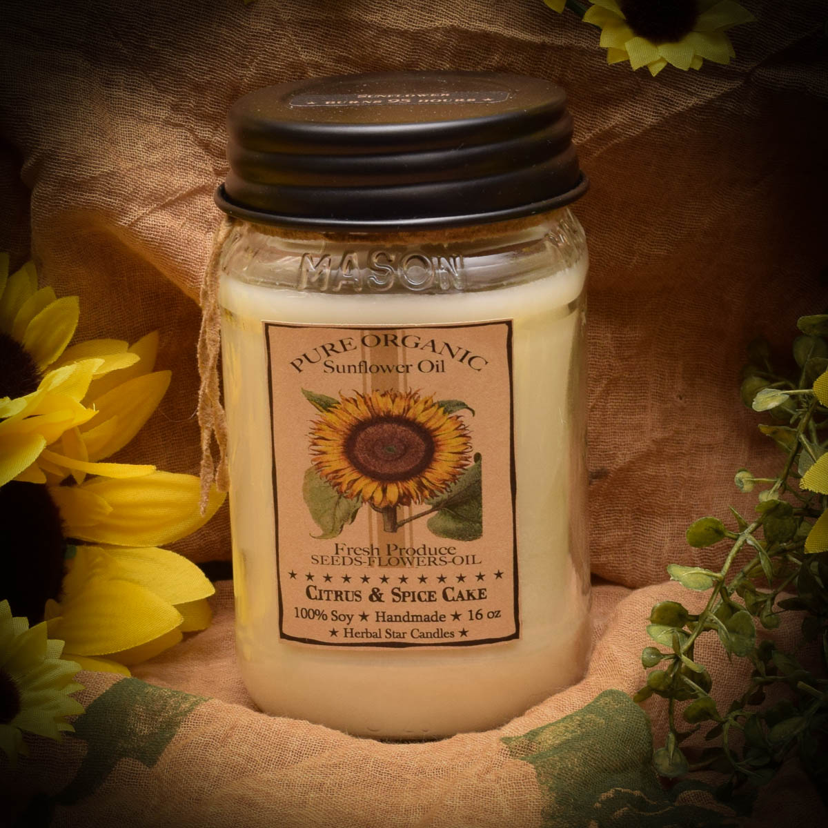 Sunflower 16 oz Candle Home & Living Candles