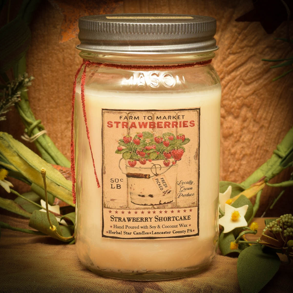 Strawberry Shortcake 16 oz Jar candle