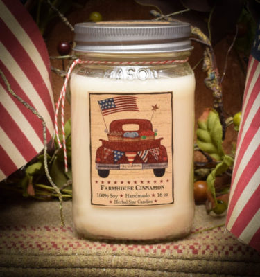 farmhouse cinnamon 16 oz jar candle