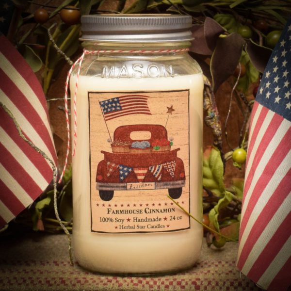 Farmhouse Cinnamon 24 oz jar candle