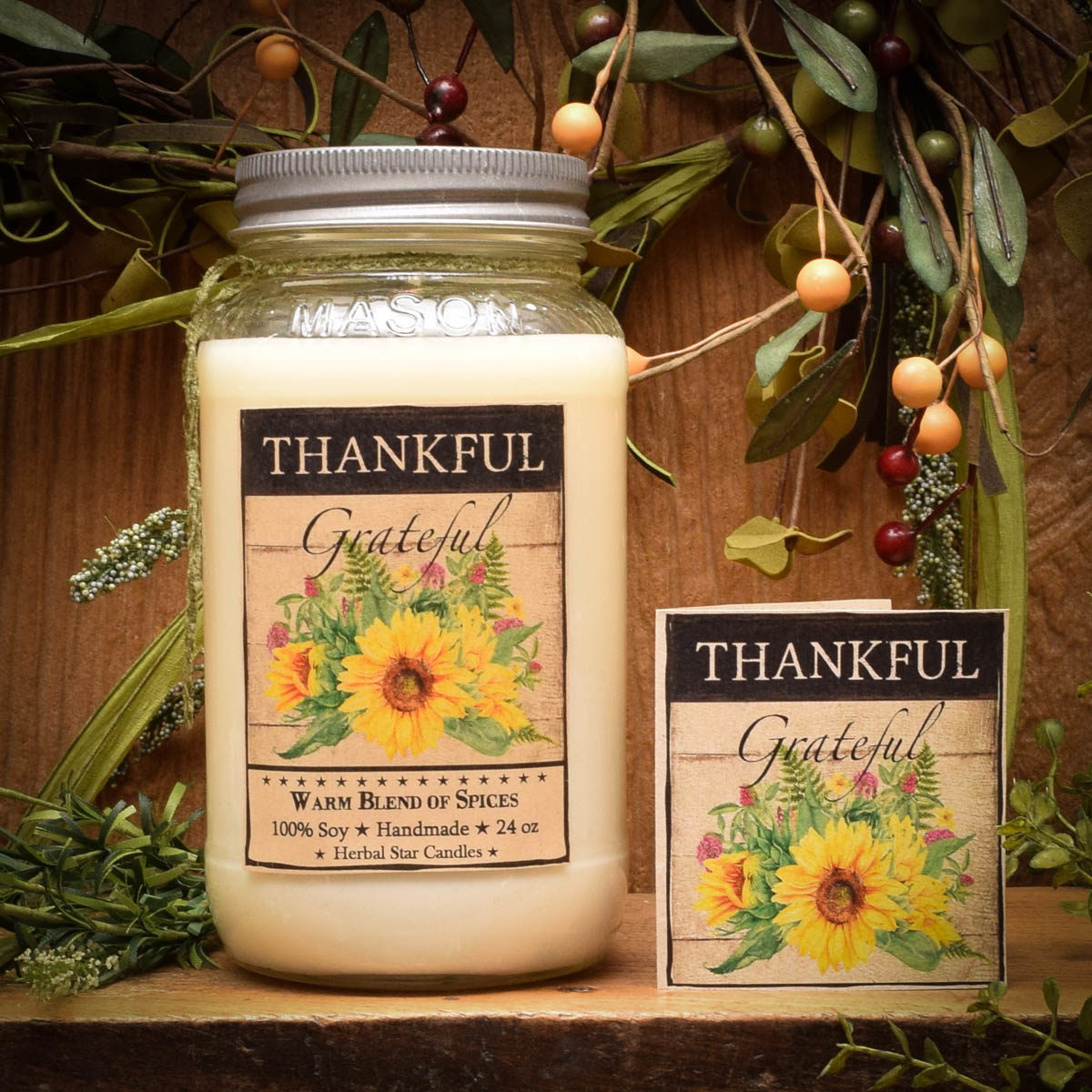 Gratitude Scentiment Jar Candle