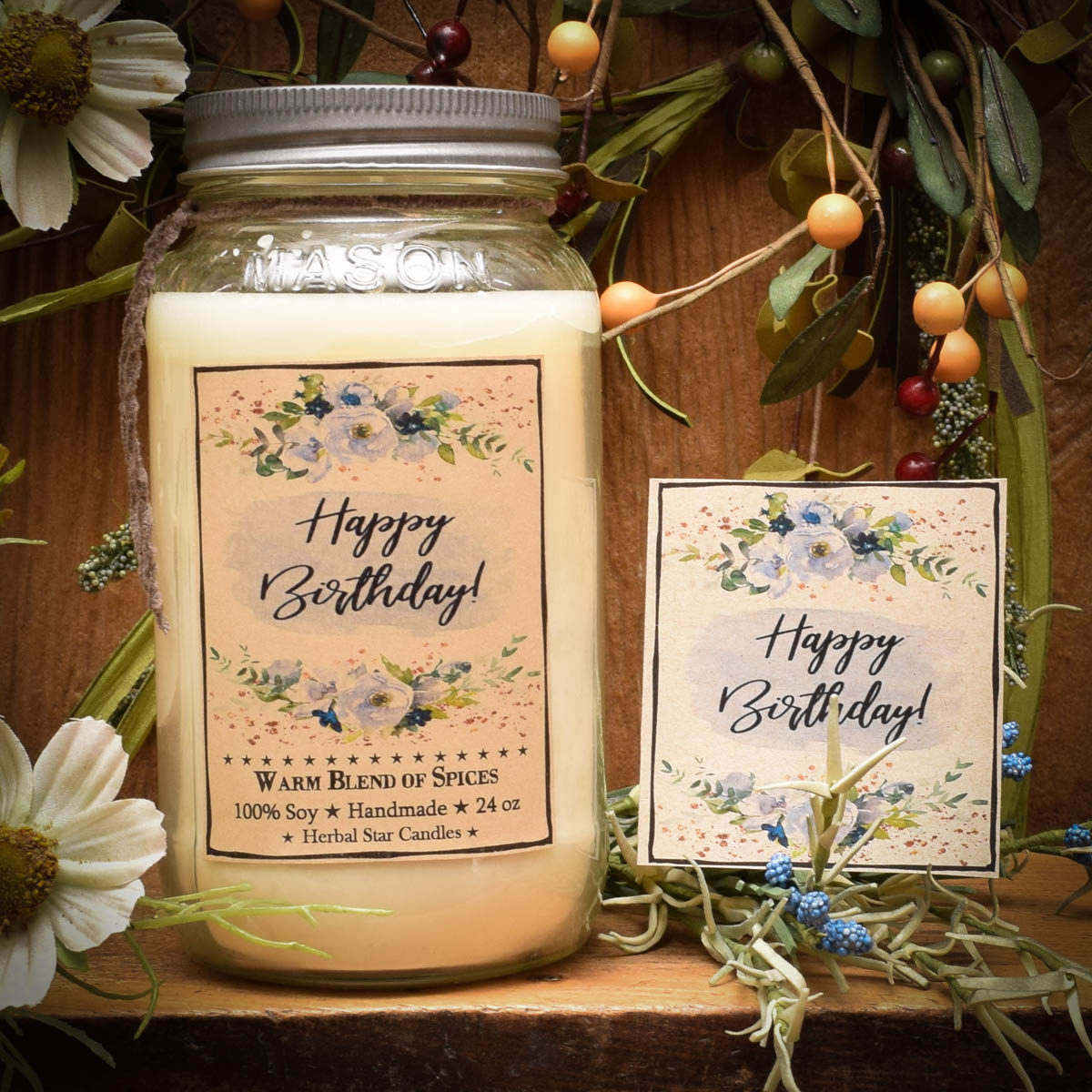 Happy Birthday 24 oz jar Candle