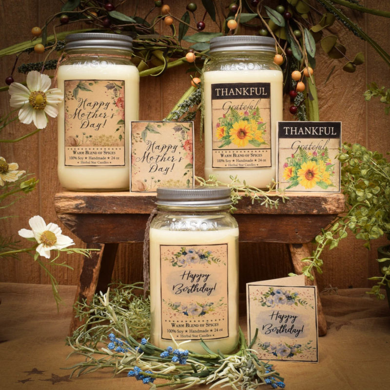 Send a ScentimentGrateful for You Herbal Star Candles