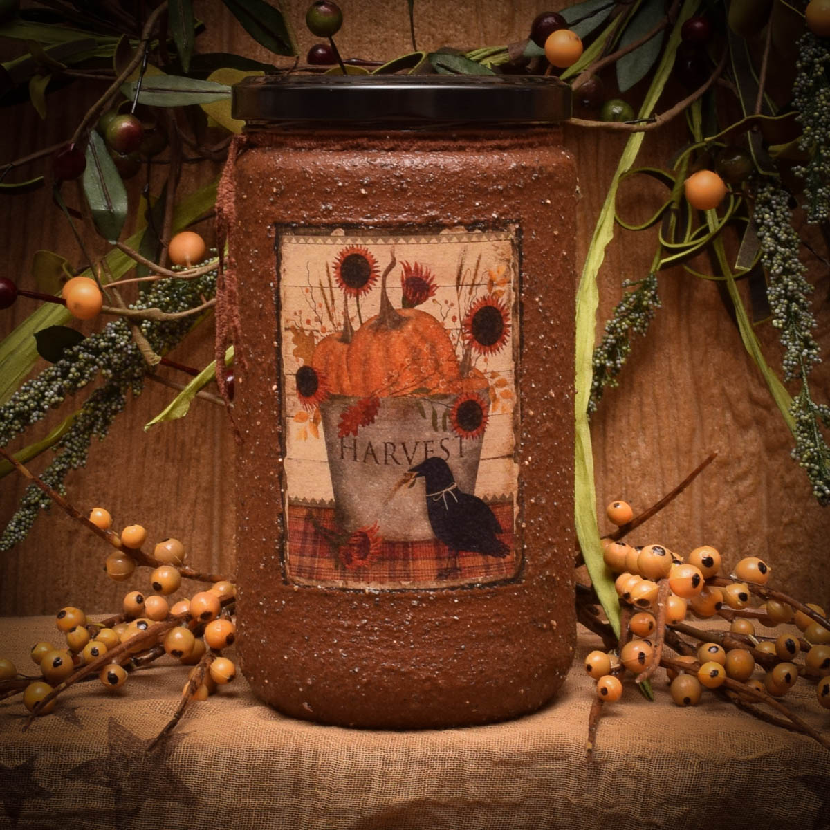 Harvest Jar Candle24 oz Herbal Star Candles