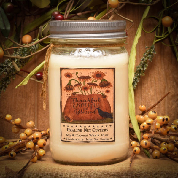 Praline Nut Cluster 16 oz jar candle