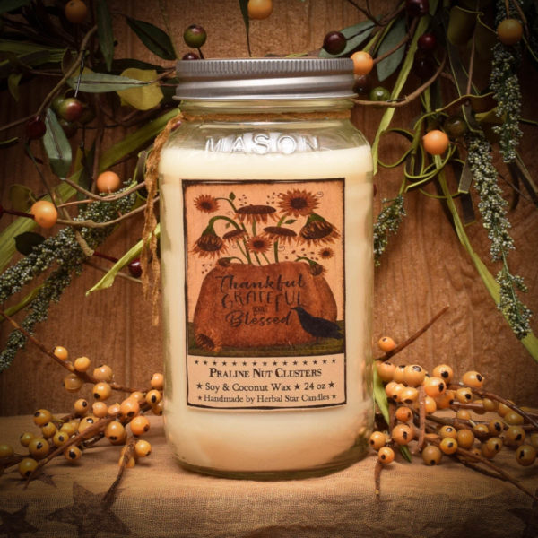 Praline Nut Cluster 24 oz jar candle