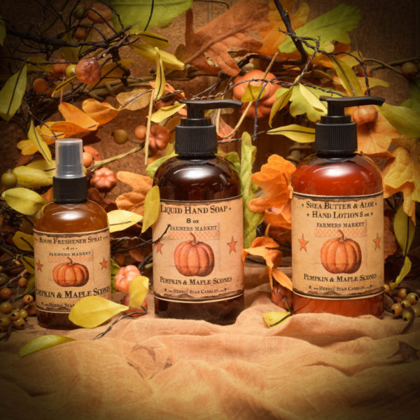 Pumpkin and Maple Scones bath and body collection