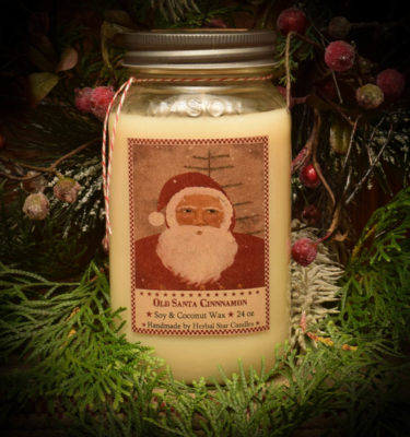 Old Santa Cinnamon Mason Jar Candle-24 oz