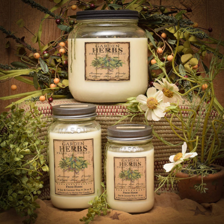 Fresh Herbs Jar Candle 24 oz Herbal Star Candles