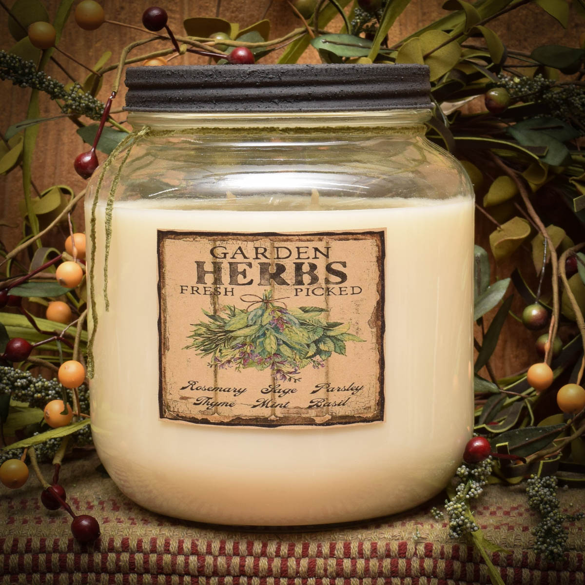 Fresh Herbs Jar Candle 64 oz Herbal Star Candles