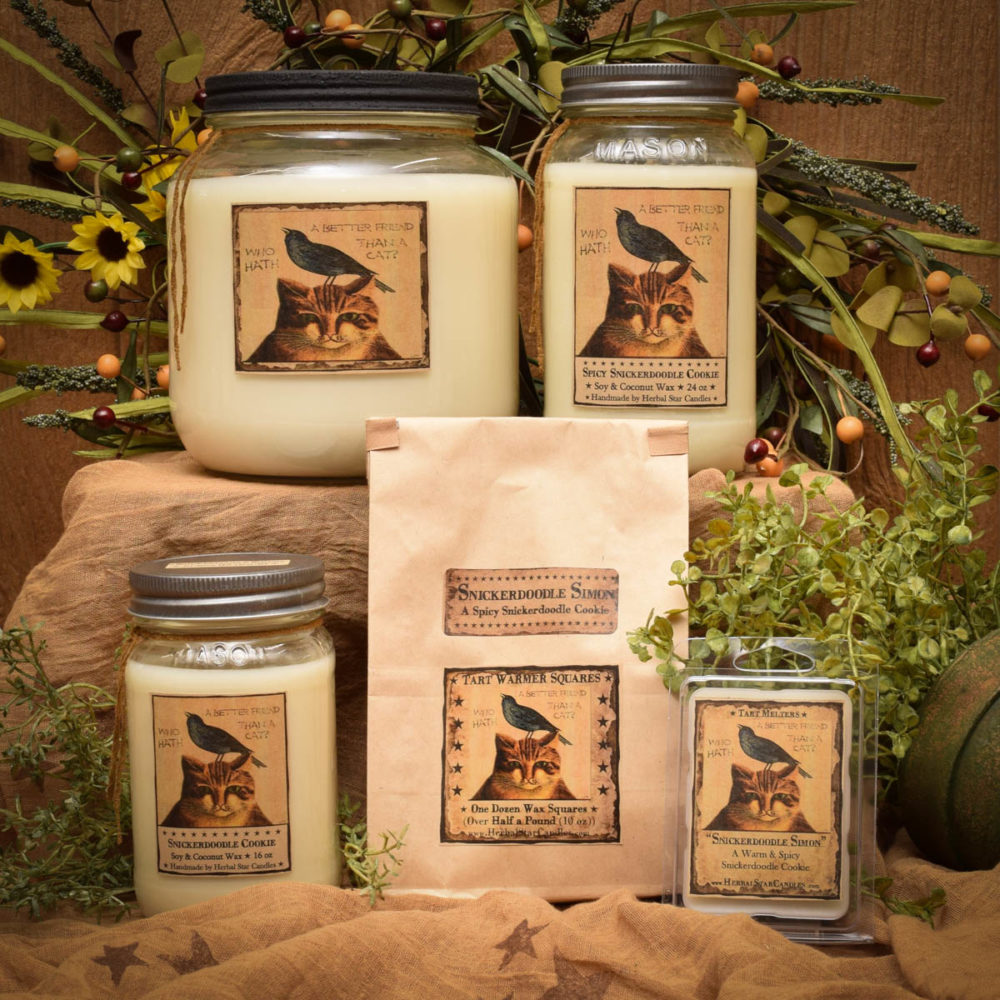 Snickerdoodle Simon 24 oz Jar Candle Herbal Star Candles
