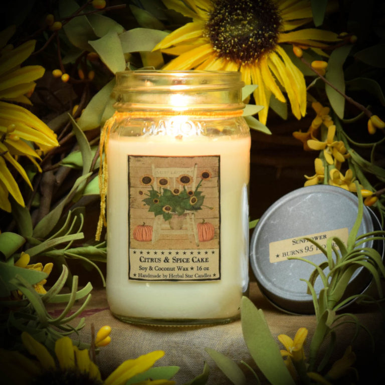Sunflower Collection Herbal Star Candles