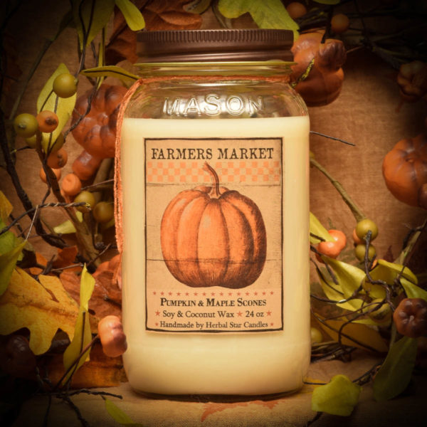 Pumpkin Maple Scones 24 oz Jar Candle