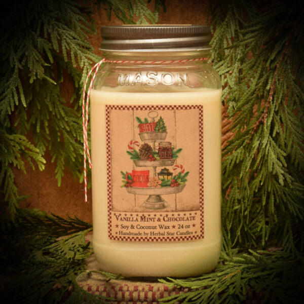 Vanilla Mint with Chocolate 24 oz jar candle