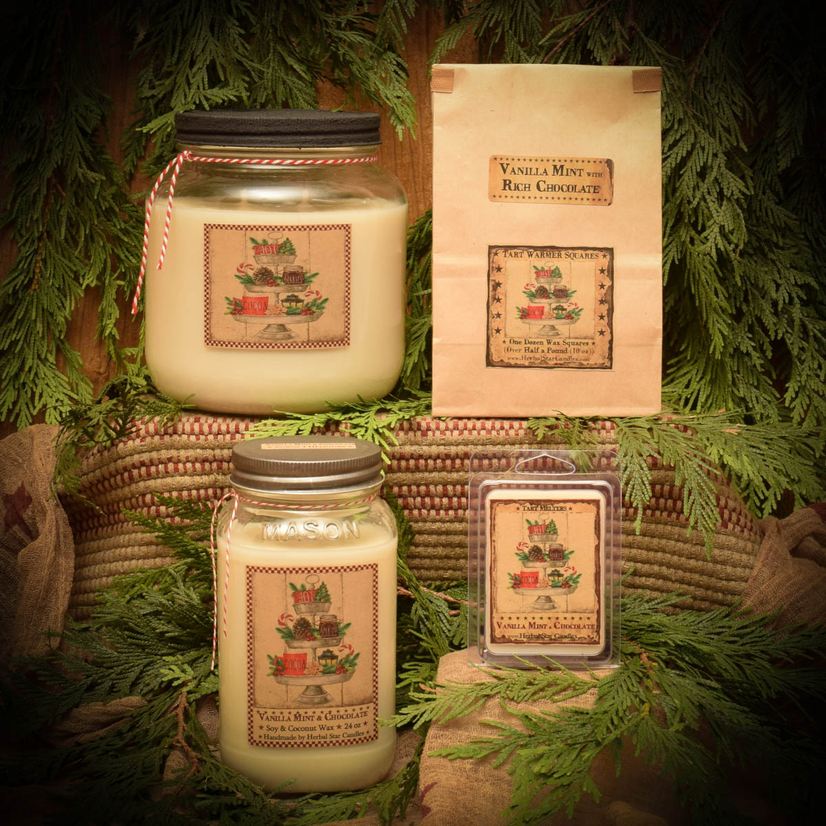 Chocolate Mint - Soy Wax Candles  Mason Jar Candles – Mason Jar