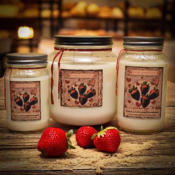 Chocolate Covered Strawberry Jars