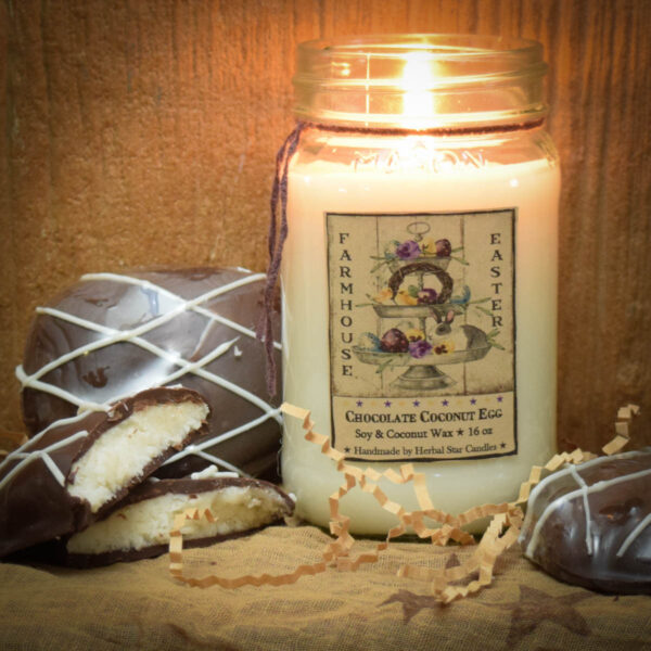 Chocolate Coconut Cream Egg burning candle