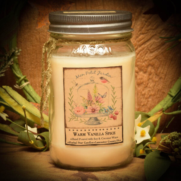 Warm Vanilla Spice 16 oz jar candle