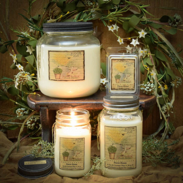 Fresh Herbs Scent Collection Herbal Star Candles