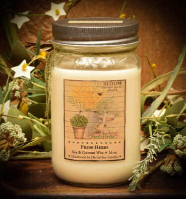 fresh herbs 16 oz jar candle