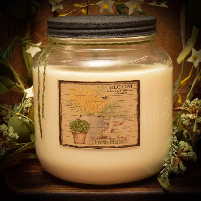 Fresh Herbs Jar Candle 64 oz Herbal Star Candles