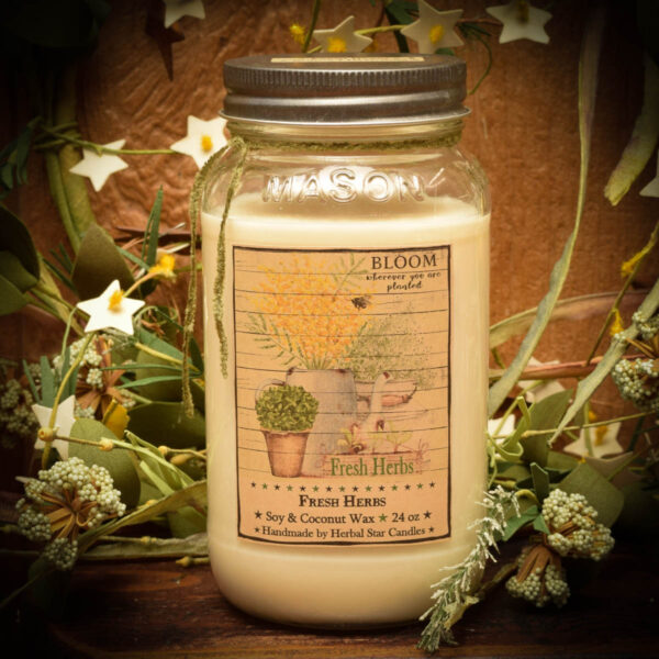 Fresh Herbs 24 oz jar candle