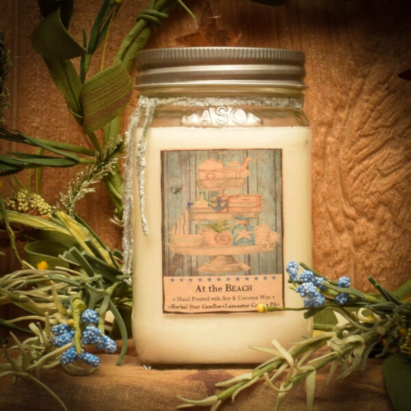At the Beach 16 oz jar candle