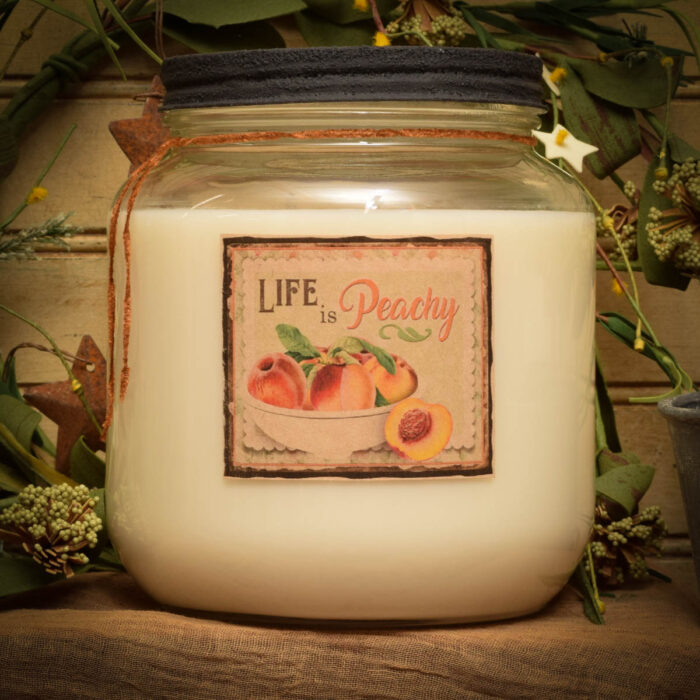 Peach Cobbler Jar Candle64 oz Herbal Star Candles