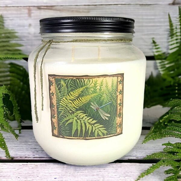 Forest Ferns and Dragonflies 64 oz Jar candle