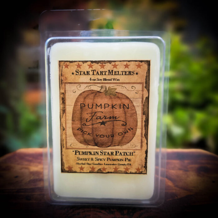 Pumpkin Star Patch 4 oz Star Tart Wax Melter Herbal Star Candles