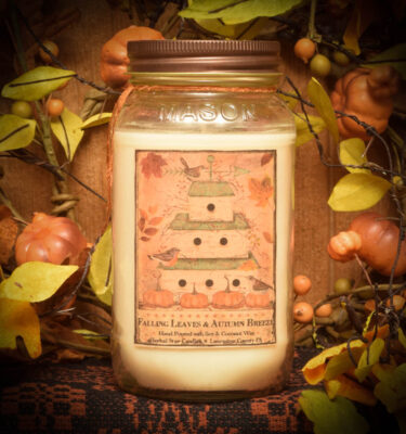 Falling Leaves Mason Jar Candle-24 oz