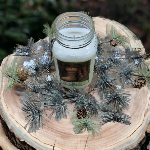 Alpine Snow Candle Ring Wreath-4.5 inch - Image 2
