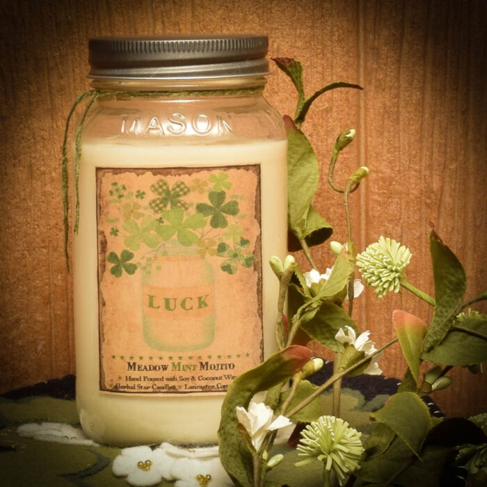 Meadow Mint Mojito Mason Jar Candle24 oz Herbal Star Candles