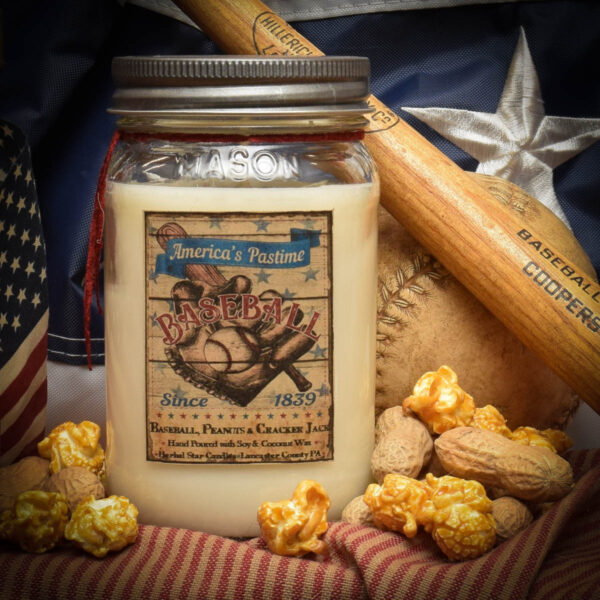 baseball 16 oz jar candle